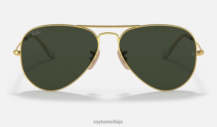 Ray-Ban авиатор | колекција авијације P0HP1387 наочаре за сунце полирано златно/зелено мушкарци