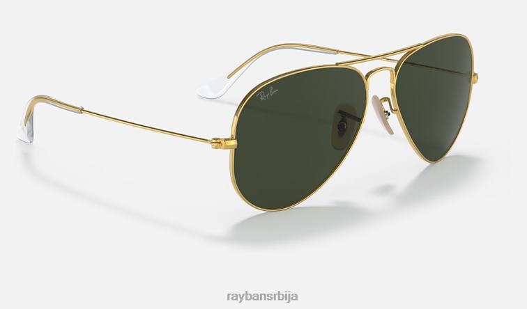 Ray-Ban авиатор | колекција авијације P0HP1387 наочаре за сунце полирано златно/зелено мушкарци
