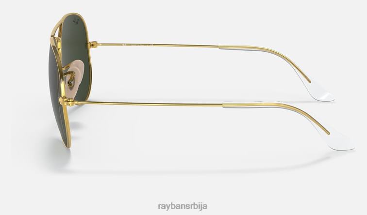 Ray-Ban авиатор | колекција авијације P0HP1387 наочаре за сунце полирано златно/зелено мушкарци
