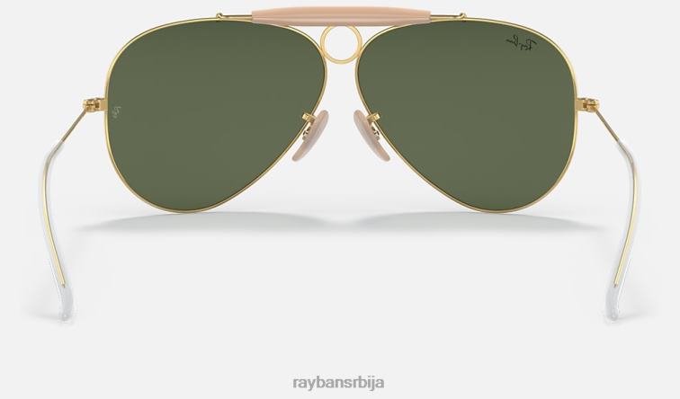 Ray-Ban схоотер | колекција авијације P0HP1389 наочаре за сунце полирано златно/зелено мушкарци