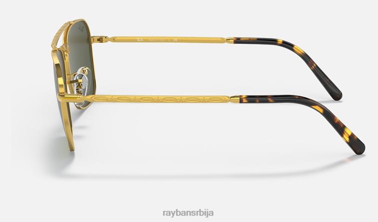 Ray-Ban нови караван P0HP138 наочаре за сунце полирано златно/зелено мушкарци