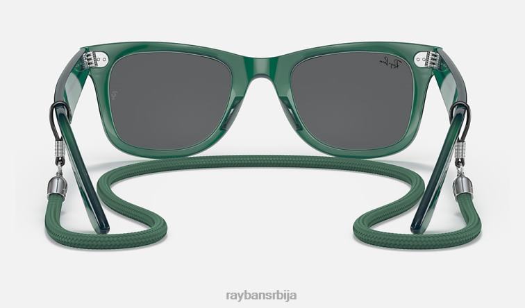 Ray-Ban оригинални колор блок путева P0HP1390 наочаре за сунце полирана провидна зелена/тамно сива мушкарци