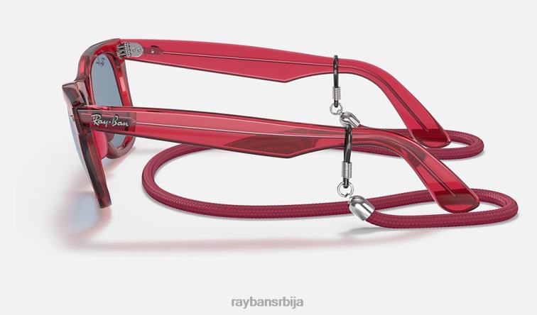 Ray-Ban оригинални колор блок путева P0HP1391 наочаре за сунце полирана провидна црвена/плава мушкарци