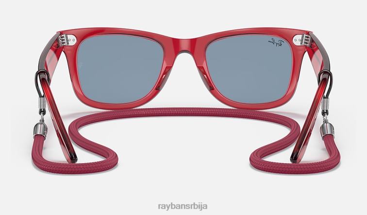Ray-Ban оригинални колор блок путева P0HP1391 наочаре за сунце полирана провидна црвена/плава мушкарци