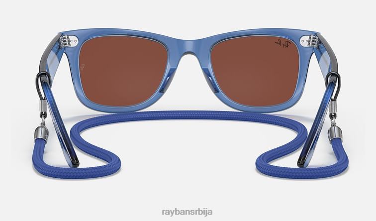 Ray-Ban оригинални колор блок путева P0HP1392 наочаре за сунце полирана провидна плава/црвена мушкарци
