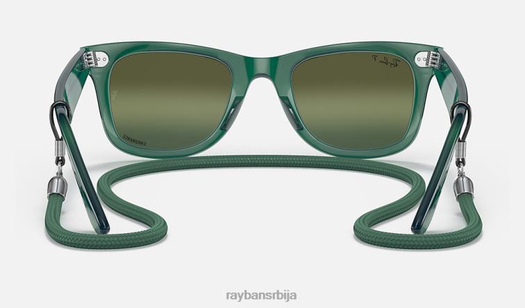 Ray-Ban оригинални колор блок путева P0HP1394 наочаре за сунце полирана прозирна зелена/сребрна/зелена мушкарци