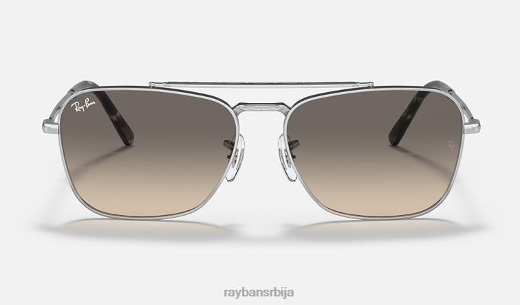 Ray-Ban нови караван P0HP139 наочаре за сунце полирано сребрно/сиво мушкарци