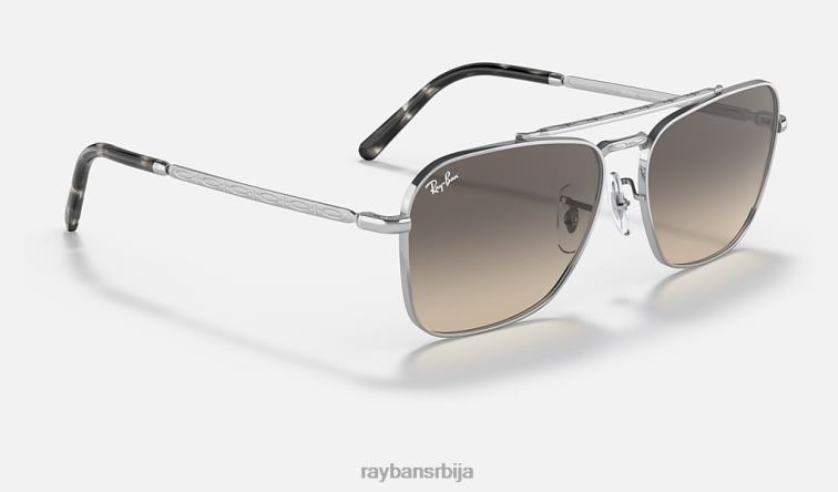 Ray-Ban нови караван P0HP139 наочаре за сунце полирано сребрно/сиво мушкарци