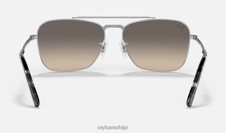 Ray-Ban нови караван P0HP139 наочаре за сунце полирано сребрно/сиво мушкарци