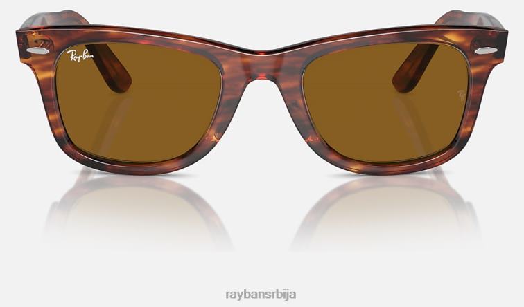 Ray-Ban оригинални ваифарер класик P0HP13 наочаре за сунце углачана пругаста хавана/браон мушкарци