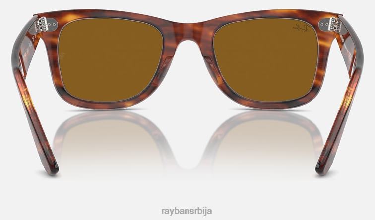 Ray-Ban оригинални ваифарер класик P0HP13 наочаре за сунце углачана пругаста хавана/браон мушкарци