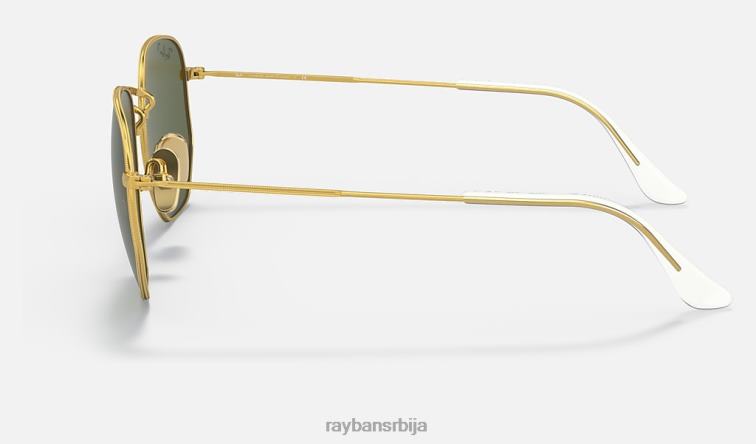 Ray-Ban хексагонални титанијум P0HP1406 наочаре за сунце полирано златно/зелено мушкарци