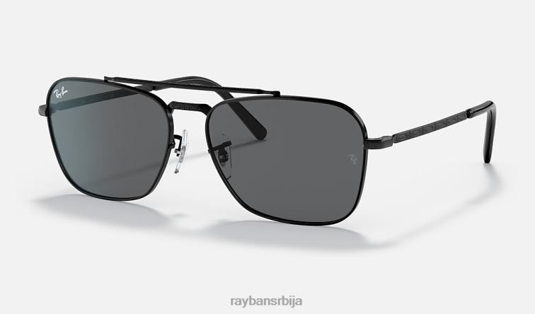 Ray-Ban нови караван P0HP141 наочаре за сунце полирана црно/сива мушкарци