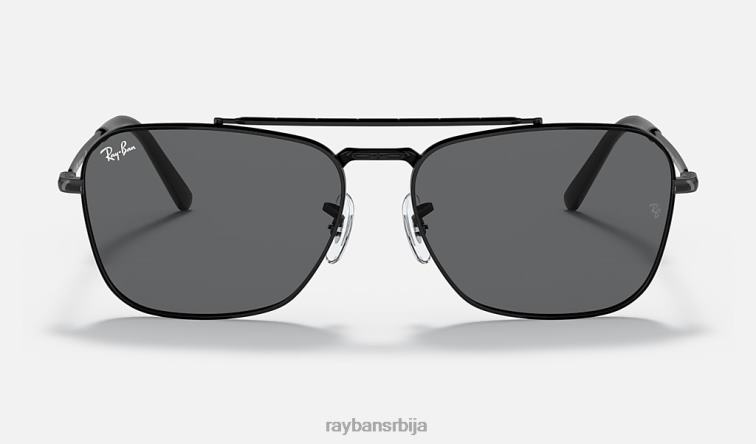 Ray-Ban нови караван P0HP141 наочаре за сунце полирана црно/сива мушкарци