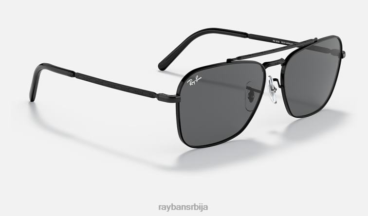 Ray-Ban нови караван P0HP141 наочаре за сунце полирана црно/сива мушкарци