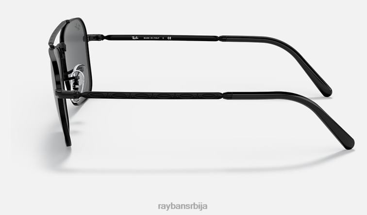 Ray-Ban нови караван P0HP141 наочаре за сунце полирана црно/сива мушкарци