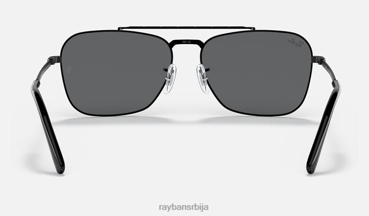 Ray-Ban нови караван P0HP141 наочаре за сунце полирана црно/сива мушкарци