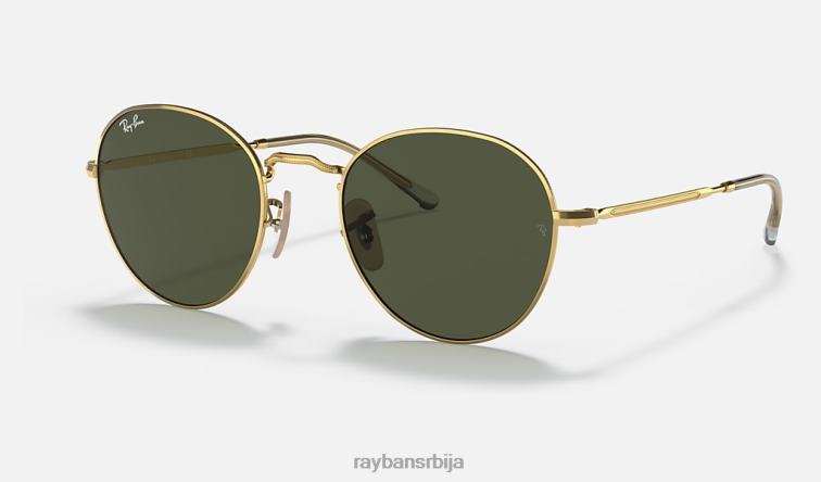 Ray-Ban Давид P0HP1425 наочаре за сунце полирано златно/зелено мушкарци