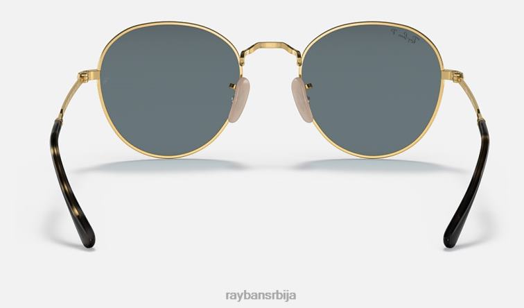 Ray-Ban Давид P0HP1426 наочаре за сунце полирано златно/плаво мушкарци