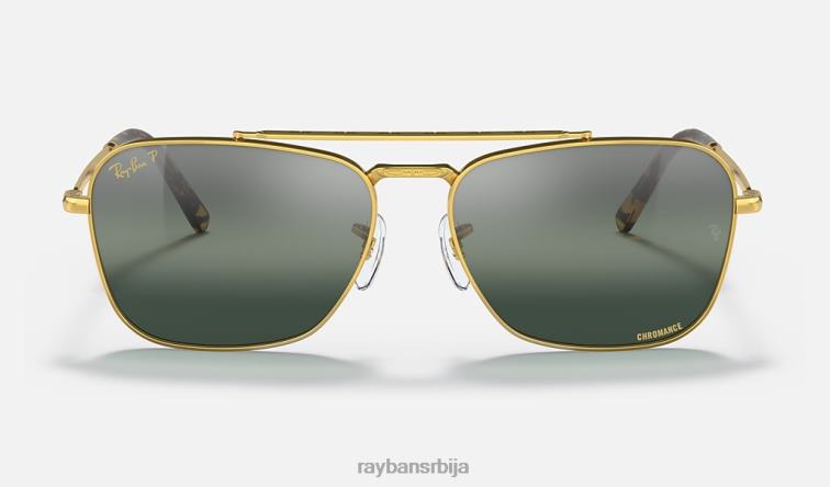 Ray-Ban нови караван P0HP143 наочаре за сунце полирано злато/сребро/плаво мушкарци