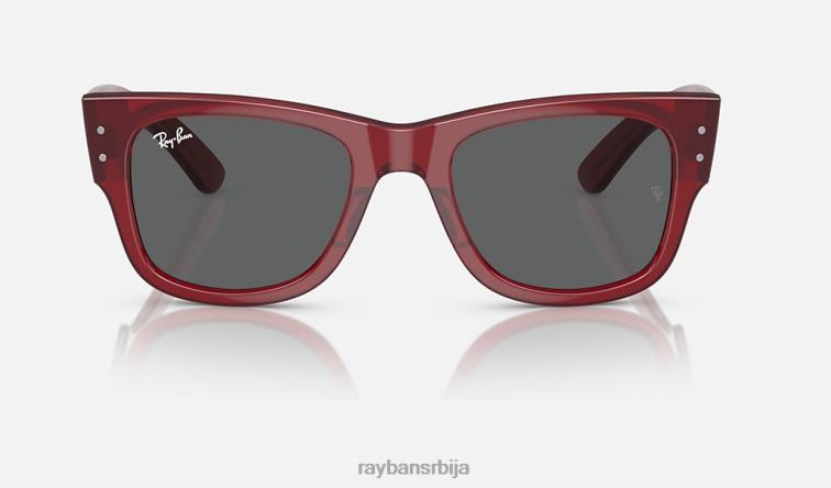 Ray-Ban мега ваифарер био-басед P0HP144 наочаре за сунце полирана провидна црвена/тамно сива мушкарци