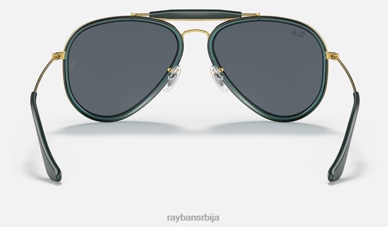 Ray-Ban оутдоорсман P0HP1456 наочаре за сунце полирано златно/плаво мушкарци