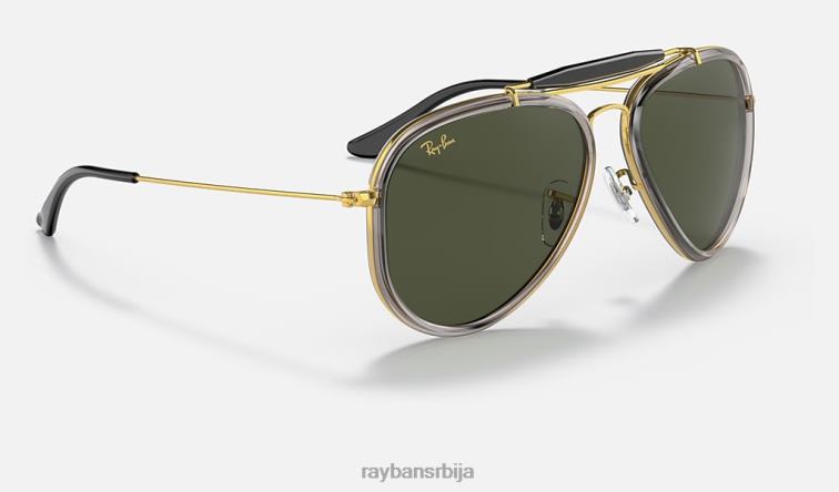 Ray-Ban оутдоорсман P0HP1457 наочаре за сунце полирано златно/зелено мушкарци