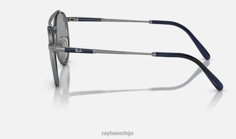Ray-Ban роунд ии титанијум P0HP1462 наочаре за сунце углачан гунметал/плаво мушкарци