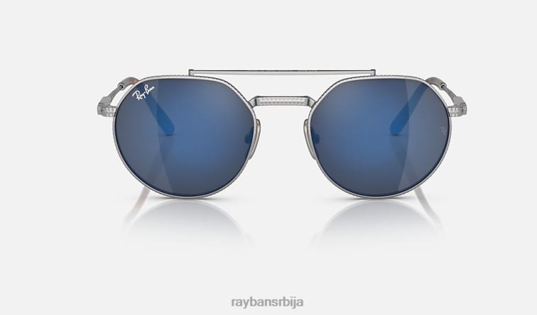 Ray-Ban јацк ии титанијум P0HP1464 наочаре за сунце полирано сребрно/сиво плаво мушкарци
