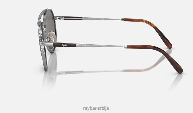 Ray-Ban јацк ии титанијум P0HP1464 наочаре за сунце полирано сребрно/сиво плаво мушкарци