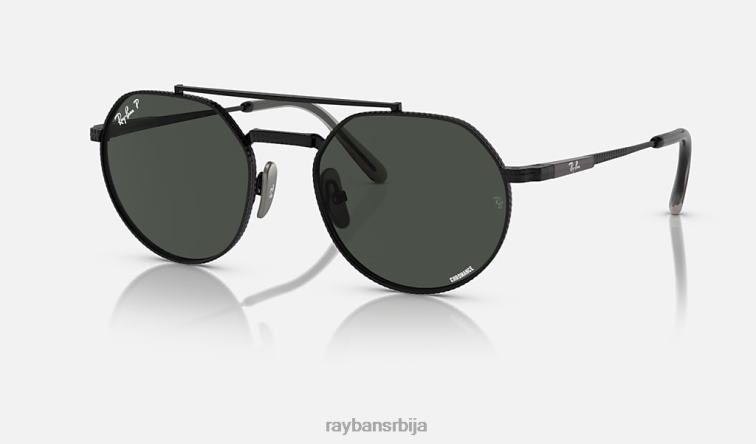 Ray-Ban јацк ии титанијум P0HP1466 наочаре за сунце полирана црна/тамно сива мушкарци
