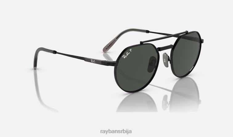 Ray-Ban јацк ии титанијум P0HP1466 наочаре за сунце полирана црна/тамно сива мушкарци