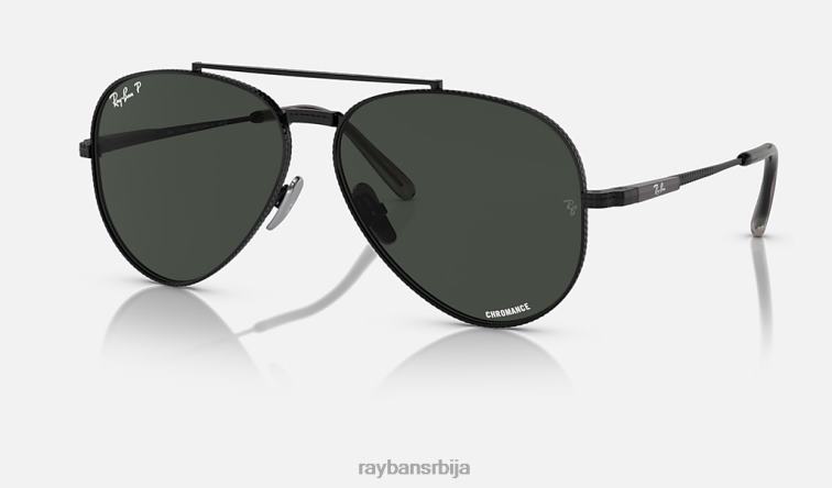 Ray-Ban авиатор ии титанијум P0HP1469 наочаре за сунце полирана црна/тамно сива мушкарци