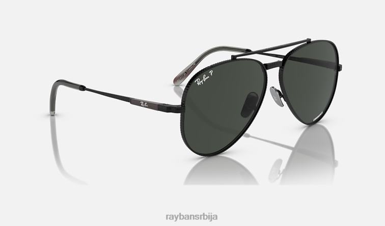 Ray-Ban авиатор ии титанијум P0HP1469 наочаре за сунце полирана црна/тамно сива мушкарци