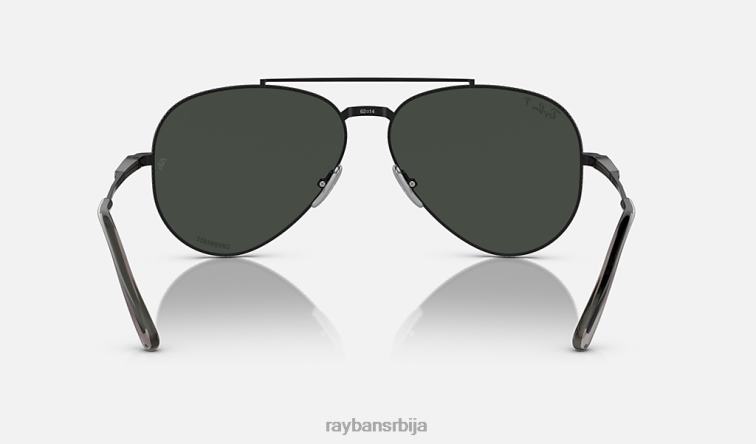 Ray-Ban авиатор ии титанијум P0HP1469 наочаре за сунце полирана црна/тамно сива мушкарци