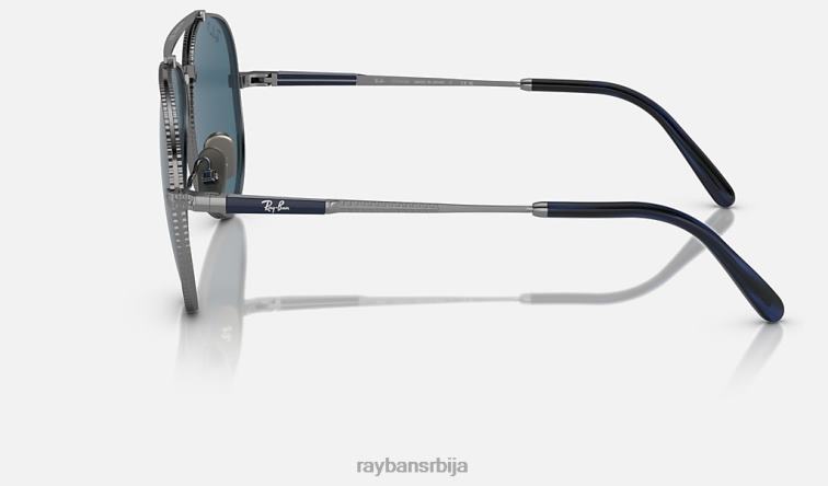 Ray-Ban авиатор ии титанијум P0HP1470 наочаре за сунце углачан гунметал/плаво мушкарци