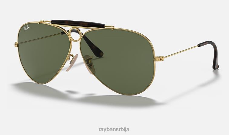 Ray-Ban схоотер хавана колекција P0HP1477 наочаре за сунце полирано златно/зелено мушкарци