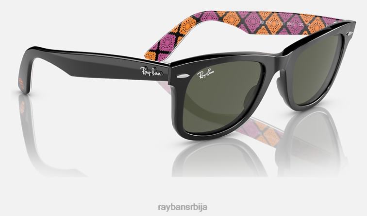 Ray-Ban оригинал ваифарер к диа де лос муертос P0HP1485 наочаре за сунце полирана црно/зелена мушкарци