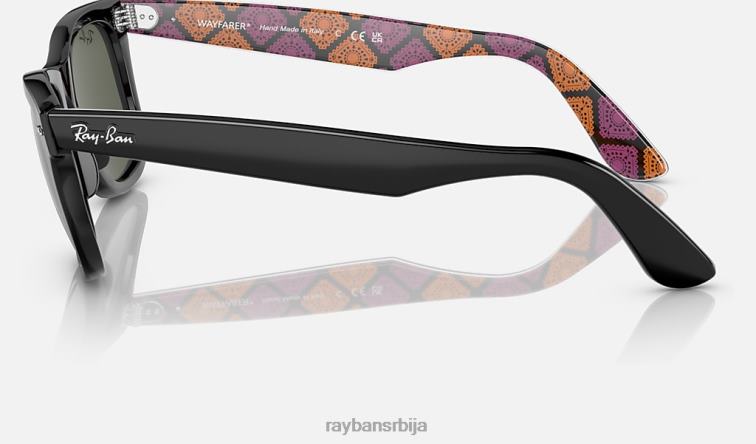 Ray-Ban оригинал ваифарер к диа де лос муертос P0HP1485 наочаре за сунце полирана црно/зелена мушкарци