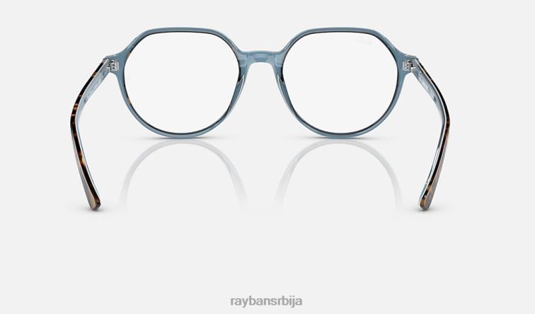 Ray-Ban талиа прелазе P0HP1514 наочаре за сунце углачана хавана на светло плавој/провидној/плавој мушкарци
