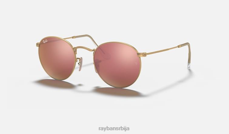 Ray-Ban округли блиц сочива P0HP1525 наочаре за сунце мат злато/бакар мушкарци