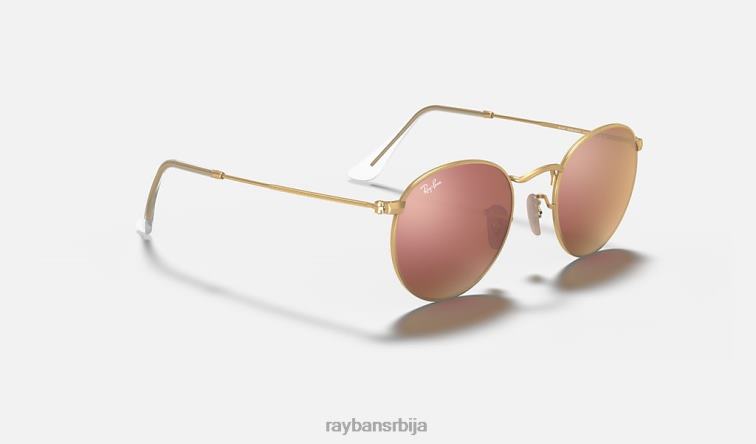 Ray-Ban округли блиц сочива P0HP1525 наочаре за сунце мат злато/бакар мушкарци