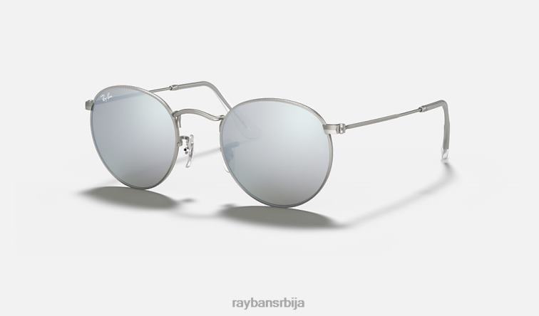Ray-Ban округли блиц сочива P0HP1526 наочаре за сунце мат сребро/сребро мушкарци