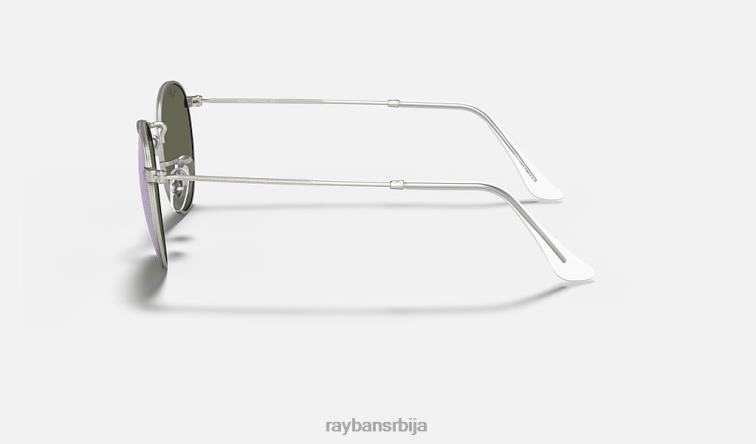 Ray-Ban округли блиц сочива P0HP1526 наочаре за сунце мат сребро/сребро мушкарци