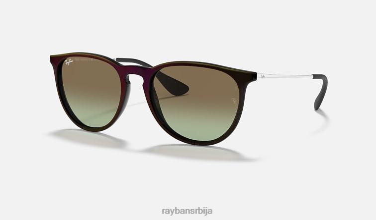 Ray-Ban ерика цлассиц P0HP154 наочаре за сунце полирана црна/зелена/браон мушкарци