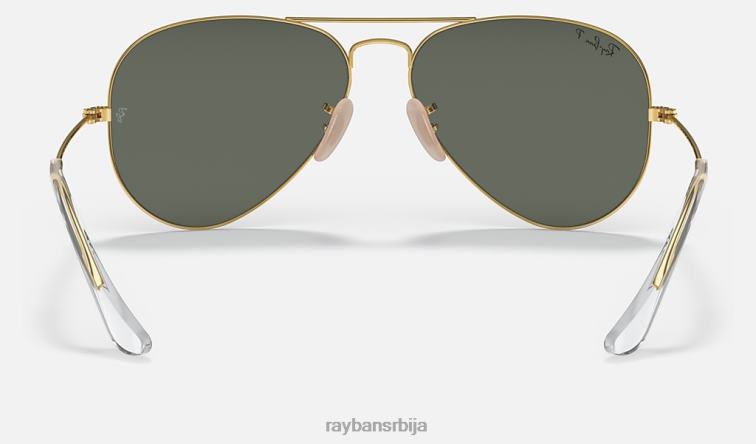 Ray-Ban авијатичар P0HP1543 наочаре за сунце полирано златно/зелено мушкарци