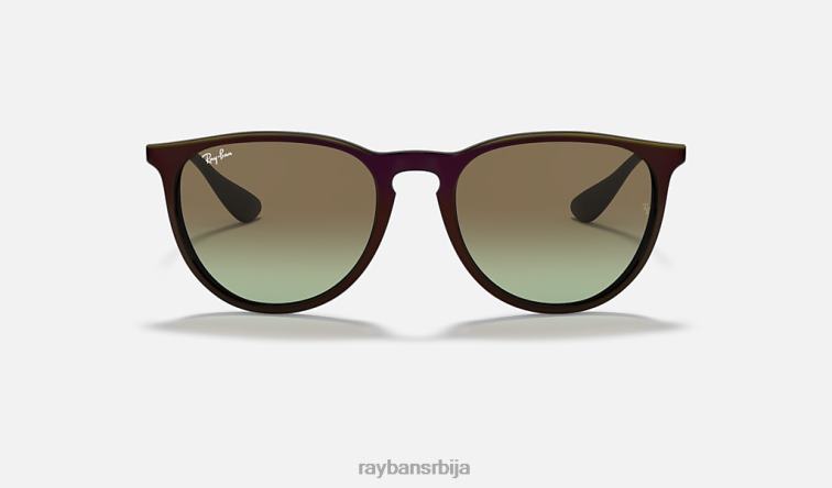 Ray-Ban ерика цлассиц P0HP154 наочаре за сунце полирана црна/зелена/браон мушкарци