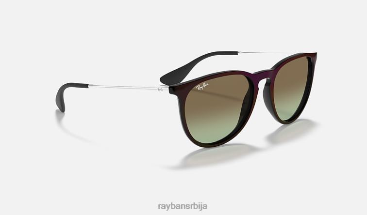 Ray-Ban ерика цлассиц P0HP154 наочаре за сунце полирана црна/зелена/браон мушкарци