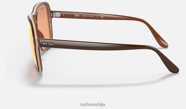 Ray-Ban стање бочно огледало еволуирати P0HP1554 наочаре за сунце полирани тамно браон/наранџасти фотохром мушкарци