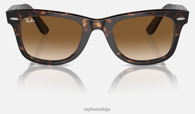 Ray-Ban оригинални ваифарер класик P0HP15 наочаре за сунце полирана корњача/светло браон мушкарци